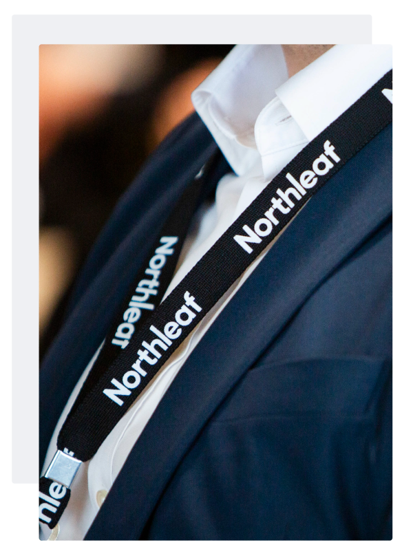 Northleaf lanyard around neck